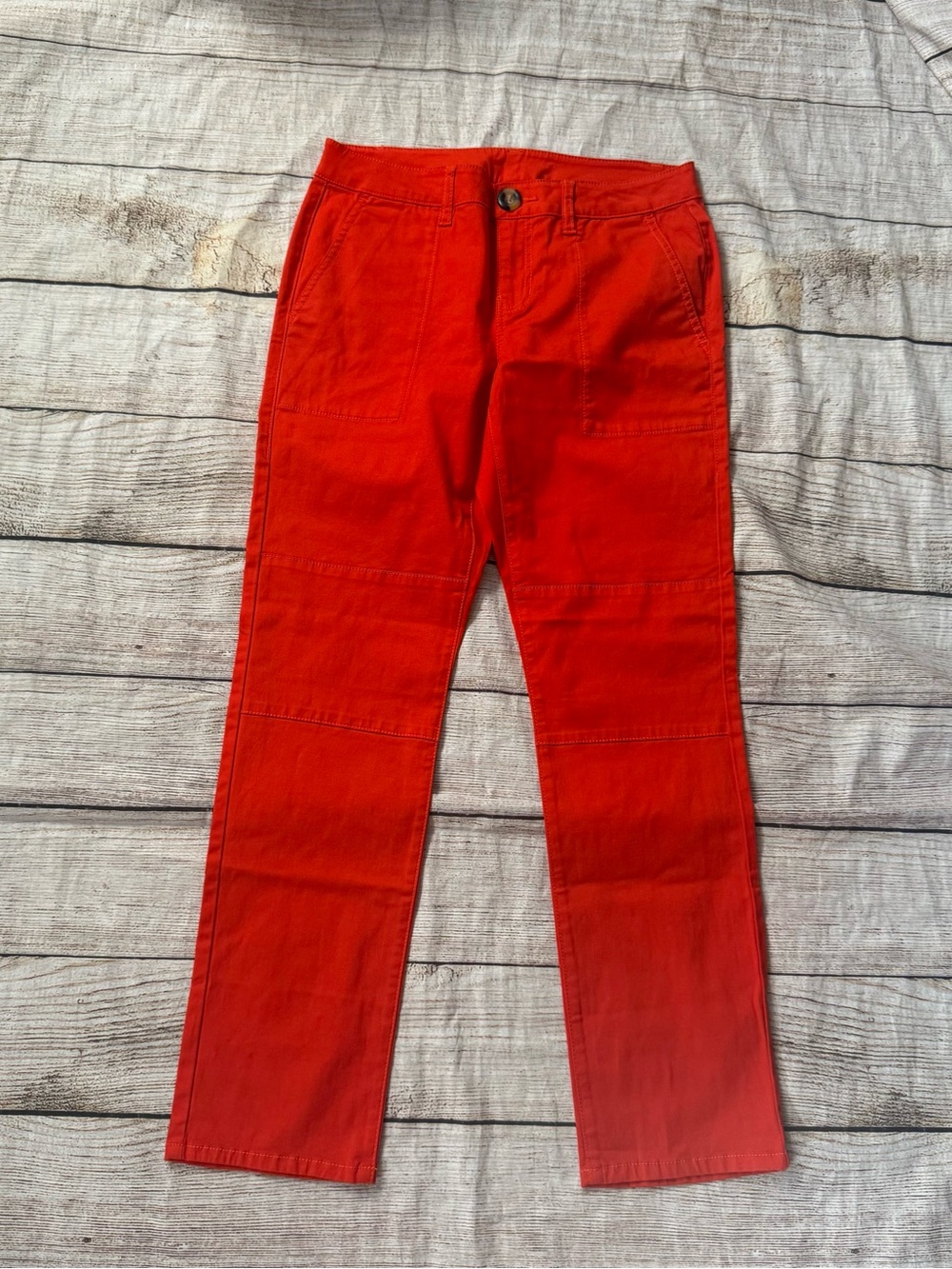 CAbi #6046 Utility Trouser Pants Coral Size 4 Straight Leg